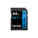  Thẻ nhớ Lexar SD64GB Professional 800x Pro SDXC UHS-I R150Mb V30 - Chính Hãng 