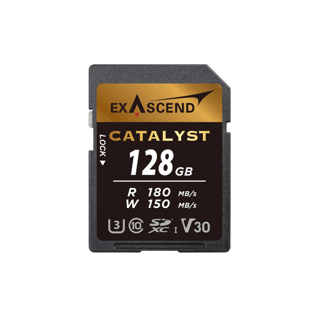  Thẻ nhớ Catalyst SD128GB R180Mb, W150Mb, V30 hiệu Exascend - Chính hãng 