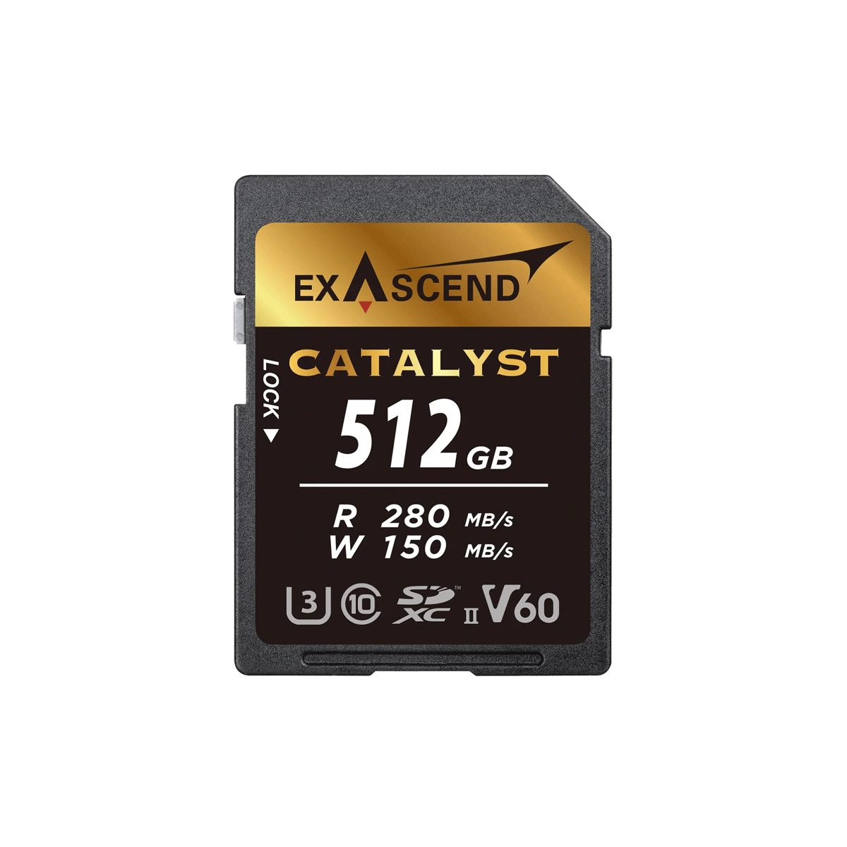  Thẻ nhớ Catalyst SD512GB V60 R280mb/W150mb hiệu Exascend - Chính hãng 