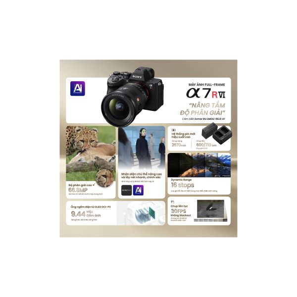  Máy ảnh Sony Alpha A7R Mark VI - Chính hãng / ILCE-7RM6 