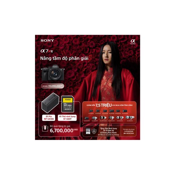  Máy ảnh Sony Alpha A7R Mark VI - Chính hãng / ILCE-7RM6 