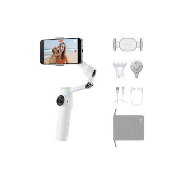  Gimbal Insta360 Flow 2 Pro Creator Bundle Summit White - Tay cầm chống rung điện thoại 