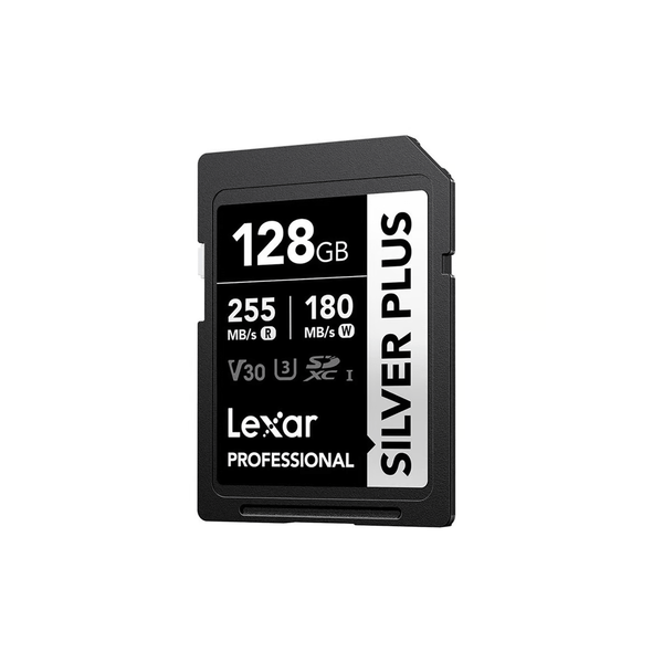  Thẻ nhớ Lexar SD128GB Professional SILVER PLUS UHS-I SDXC Card R255Mb, W180Mb, V30 - Chính hãng 