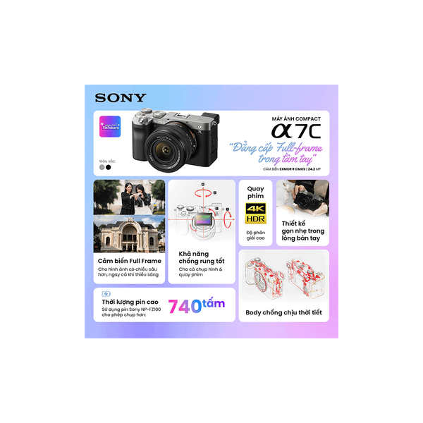  Máy ảnh Compact Sony a7C - Chính hãng / ILCE-7C 