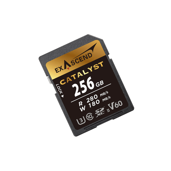  Thẻ nhớ Catalyst SD256GB V60 R280mb/W180mb, hiệu Exascend - Chính hãng 
