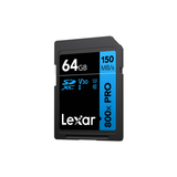  Thẻ nhớ Lexar SD64GB Professional 800x Pro SDXC UHS-I R150Mb V30 - Chính Hãng 