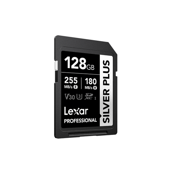  Thẻ nhớ Lexar SD128GB Professional SILVER PLUS UHS-I SDXC Card R255Mb, W180Mb, V30 - Chính hãng 