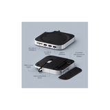  Đế Kiêm Hub chuyển đổi Satechi 5in1 cho mac mini m4 với khe gắn SSD / ST-GNMMES 