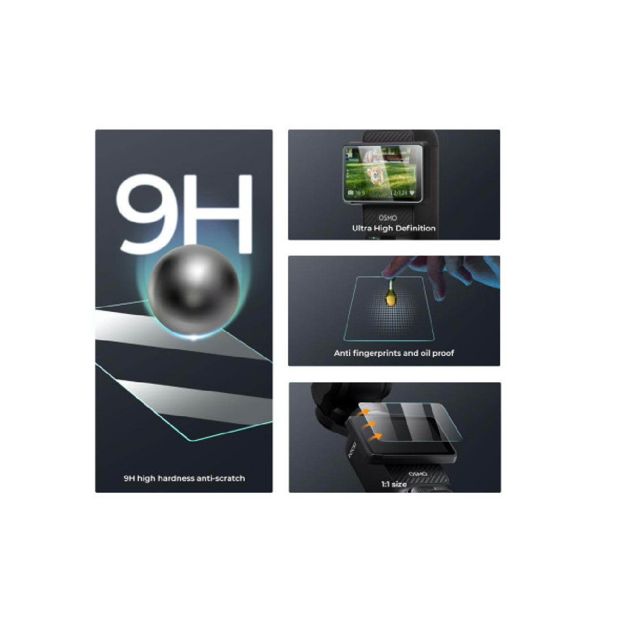  Bộ Bảo Vệ Màn Hình K&F Concept cho DJI Pocket 3 