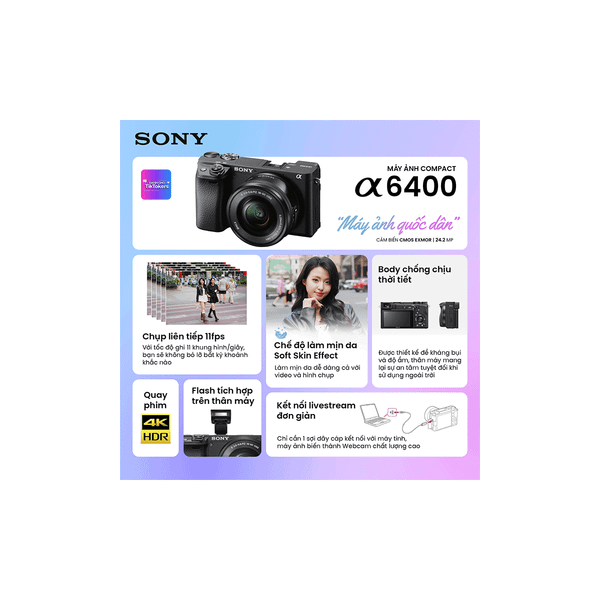  Máy ảnh Compact Sony a6400 - Chính hãng / ILCE-6400 