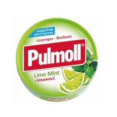 Kẹo Ngậm Không Đường Pulmoll Chanh Bạc Hà + Vitamin C (Hộp 45g)