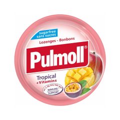 Kẹo Ngậm Không Đường Pulmoll Hỗn Hợp Trái Cây Nhiệt Đới + Vitamin (Hộp 45g)