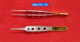 Nhíp mắt 3 lỗ 8.5cm cán vàng - TC