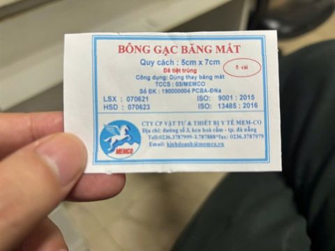 Gạc Băng Mắt Memco 5x7cm