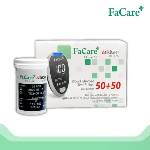 Que Đường Huyết FaCare FC-G168 (50 que + 50 kim)