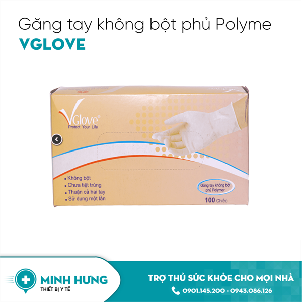 Găng Tay Không Bột Phủ Polyme Vglove (M)
