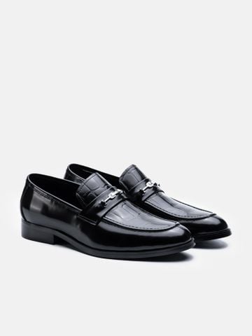 Đen bóng##Giày lười nam Mulgati Horsebit Loafer - ND4668