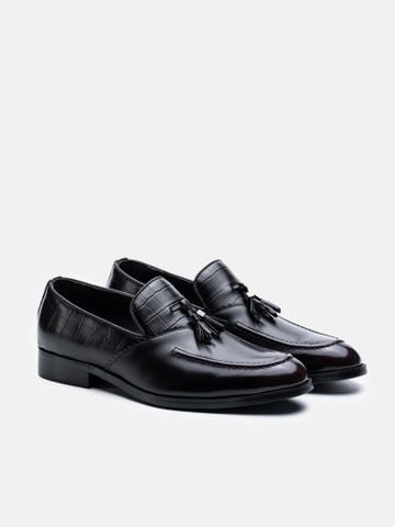 Đen bóng##Giày lười nam Mulgati Tassel Loafer - ND4662
