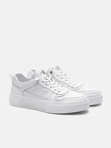 Trắng##Giày thể thao nam Mulgati Leather Sneaker - F23305