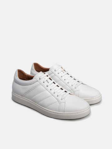Trắng##Giày thể thao nam Mulgati Black Sneaker - M128A-82