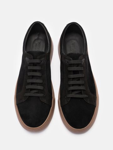 Đen##Giày thể thao nam da lộn Mulgati Suede Sneaker - YS391AB