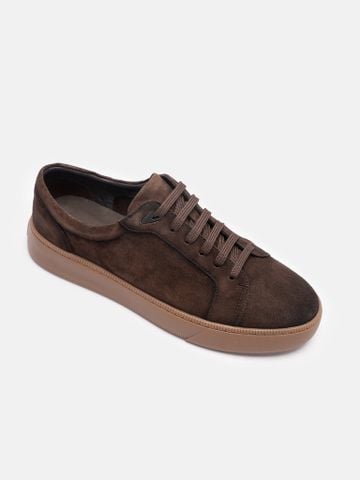 Nâu##Giày thể thao nam da lộn Mulgati Suede Sneaker - YS391AB