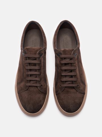 Nâu##Giày thể thao nam da lộn Mulgati Suede Sneaker - YS391AB