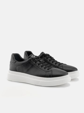 Đen##Giày thể thao nam Mulgati Leather Sneaker 3225-11