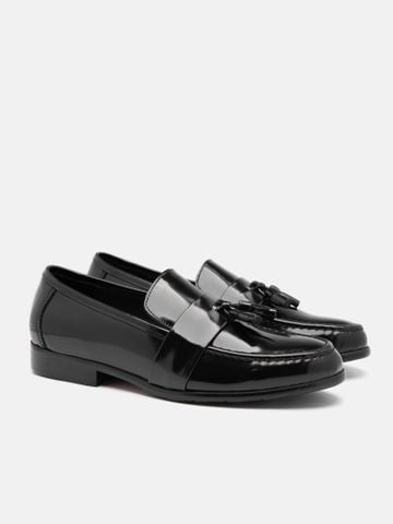 Đen bóng##Giày lười nam Mulgati Tassel Loafer - 6917
