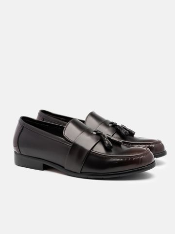 Nâu đen##Giày lười nam Mulgati Tassel Loafer - 6917