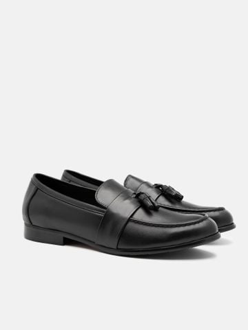 Đen##Giày lười nam Mulgati Tassel Loafer - 6917