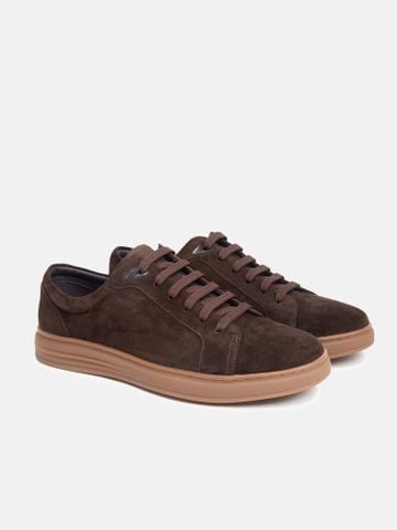 Nâu##Giày thể thao nam da lộn Mulgati Suede Sneaker - YS391AB