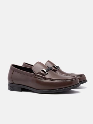 Nâu##Giày lười nam Mulgati Horsebit Loafer - YB2581