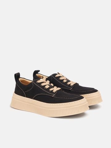 Đen##Giày thể thao nam Mulgati Leather Sneaker YS8130