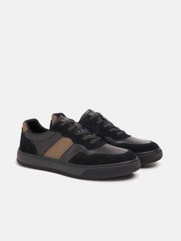 Đen##Giày thể thao nam Mulgati Leather Sneaker HX37A