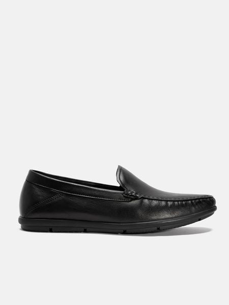 Đen##Giày lười nam Mulgati Basic Moccasin - ND43705