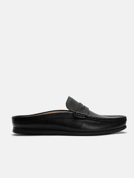 Đen##Giày sục nam Mulgati Penny Mules Shoes - A16739