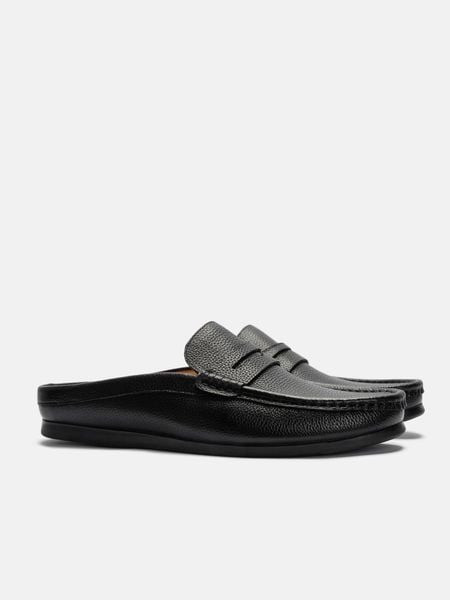 Đen##Giày sục nam Mulgati Penny Mules Shoes - A16739