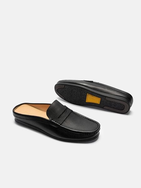 Đen##Giày sục nam Mulgati Penny Mules Shoes - A16739