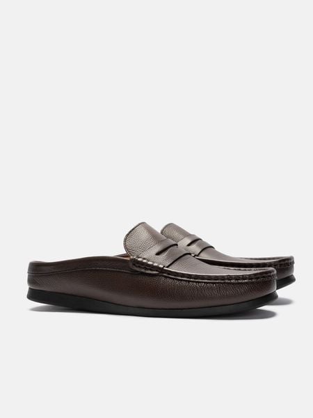 Nâu##Giày sục nam Mulgati Penny Mules Shoes - A16739