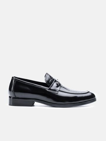 Đen bóng##Giày lười nam Mulgati Horsebit Loafer - ND4668