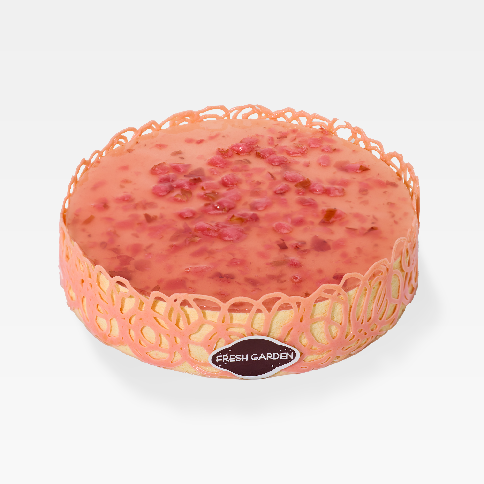 Bánh mousse Vải hoa hồng