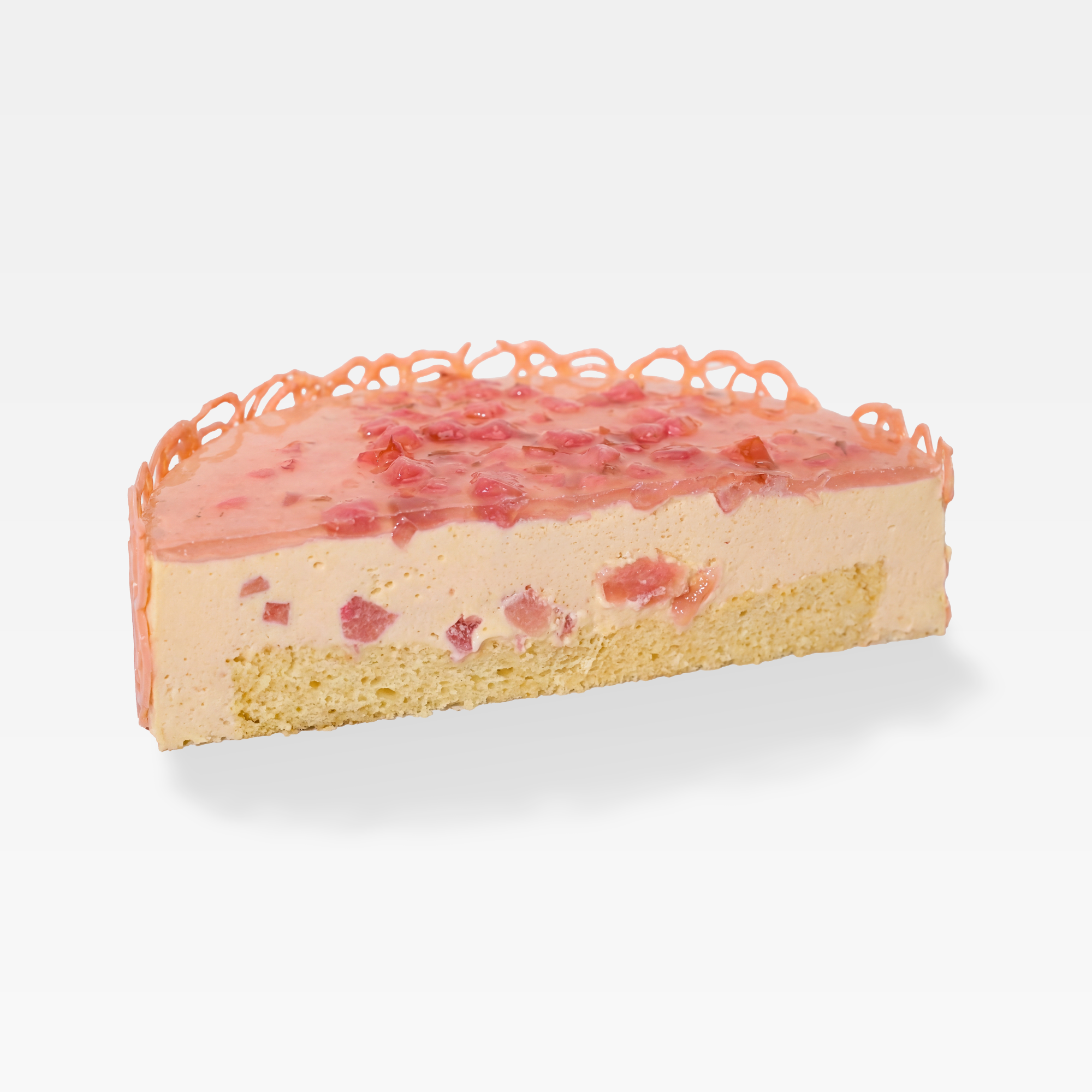 Bánh mousse Vải hoa hồng