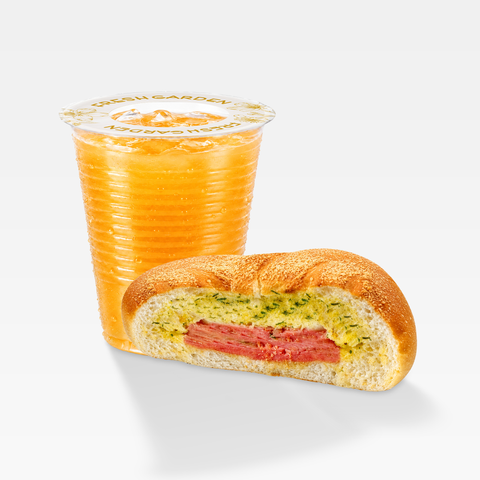 Combo 1 Bánh mì xúc xích bơ tỏi và 1 Nước dưa lưới
