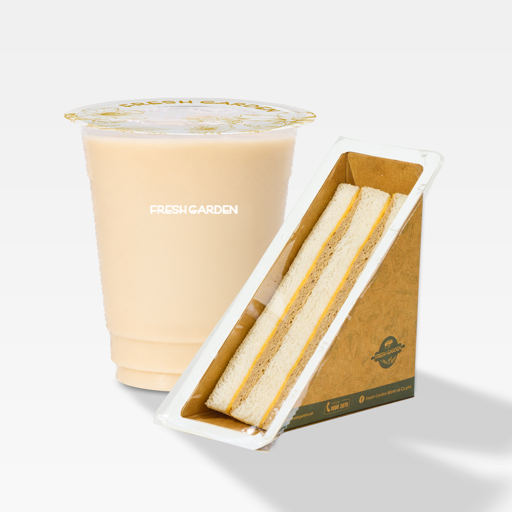 Combo 1 Sandwich cá ngừ phô mai và 1 sữa đậu nành hạnh nhân