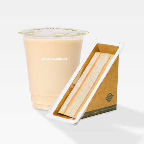 Combo 1 Sandwich giăm bông phô mai và 1 sữa đậu nành hạnh nhân
