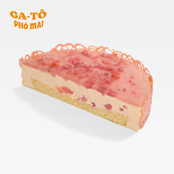 Bánh mousse Vải hoa hồng