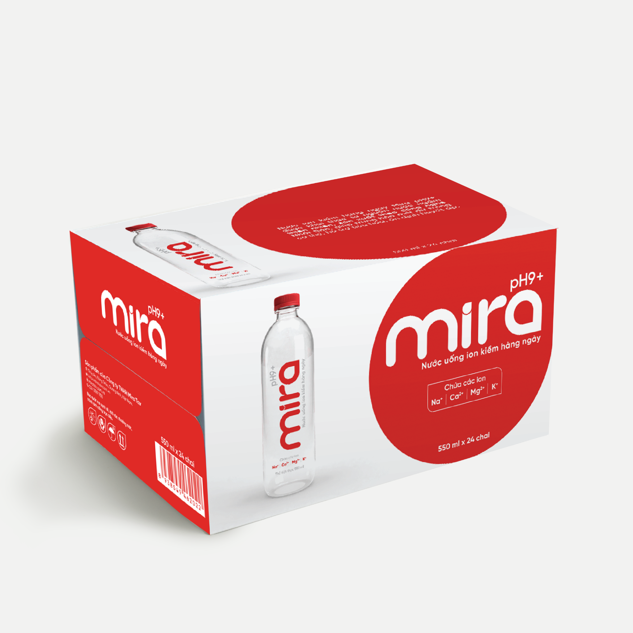 Nước ion kiềm Mira pH9+ 550ml