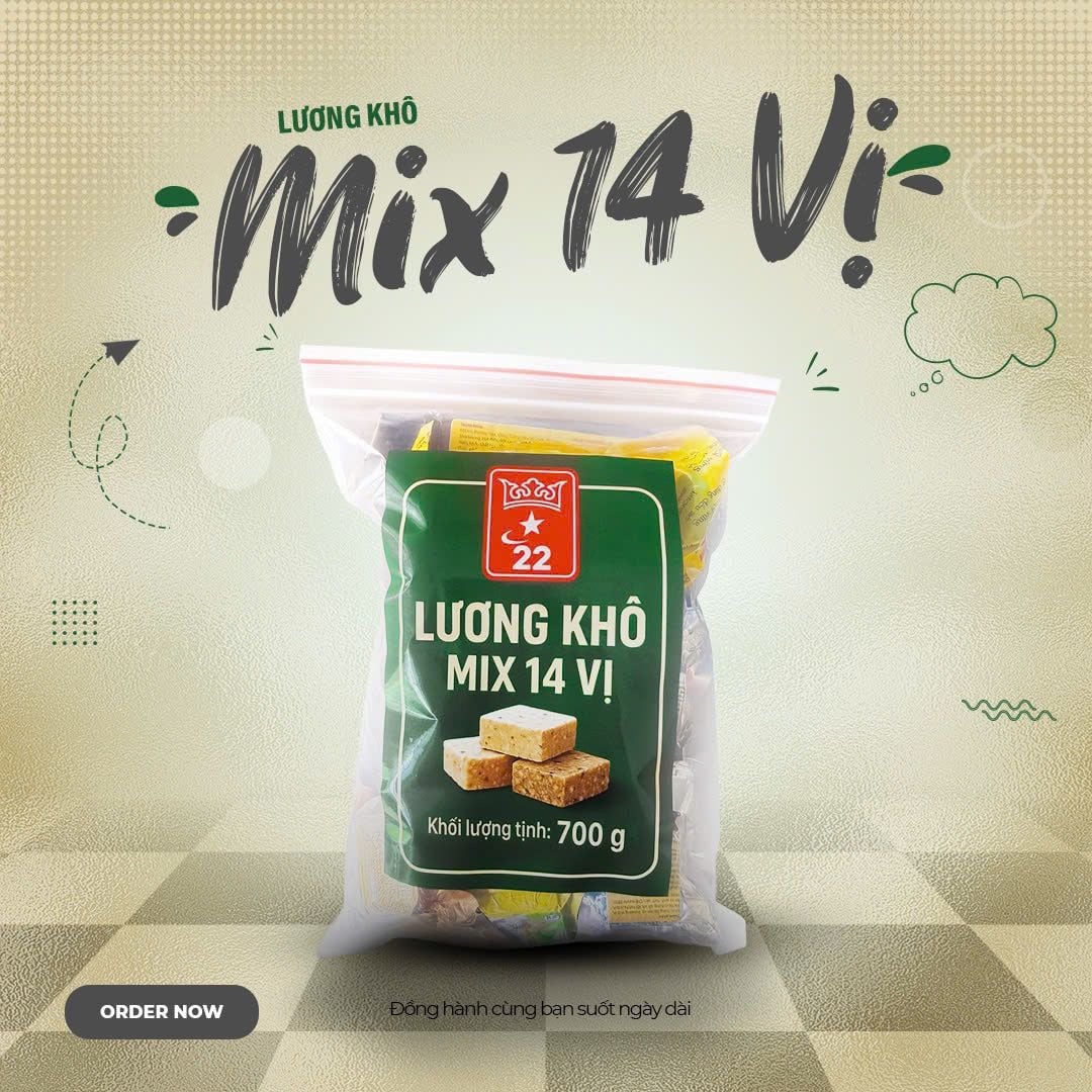  (Ăn thử) bộ 14 gói lương khô quân đội tốt cho sức khoẻ -tăng sức đề kháng -bổ dưỡng - tiện sử dụng 
