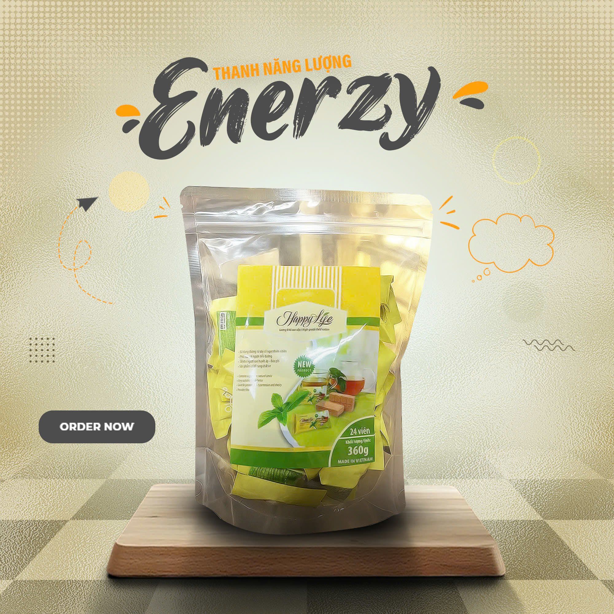  Gói Lương khô quân đội dành cho người ăn kiêng (tiểu đường, cao huyết áp, béo phì, người có bệnh nền tim  , phụ nữ có thai) happy life 360gr/gói 